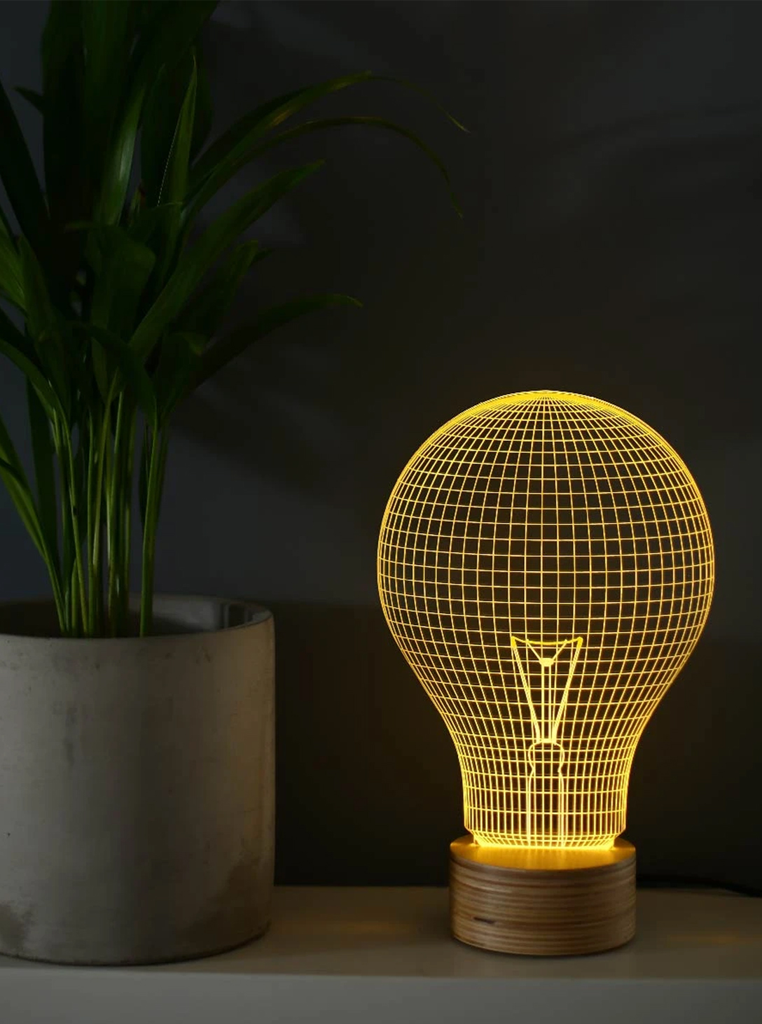 yellow bulb lamp