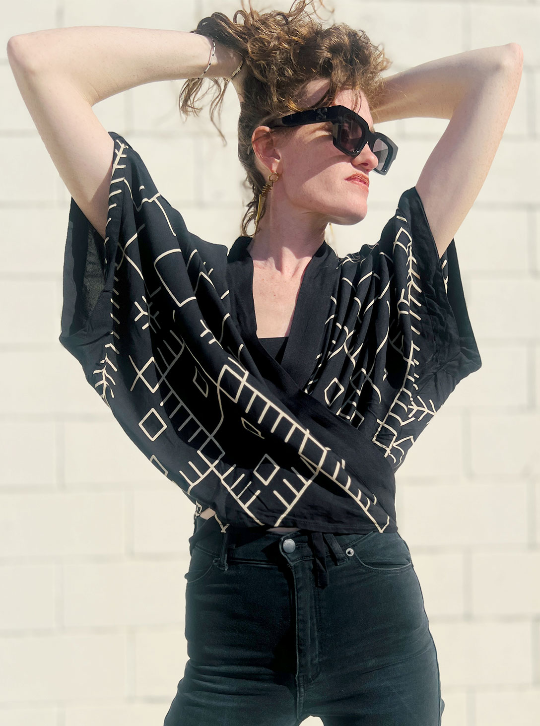 KIMONO CONGO BLUE GEO