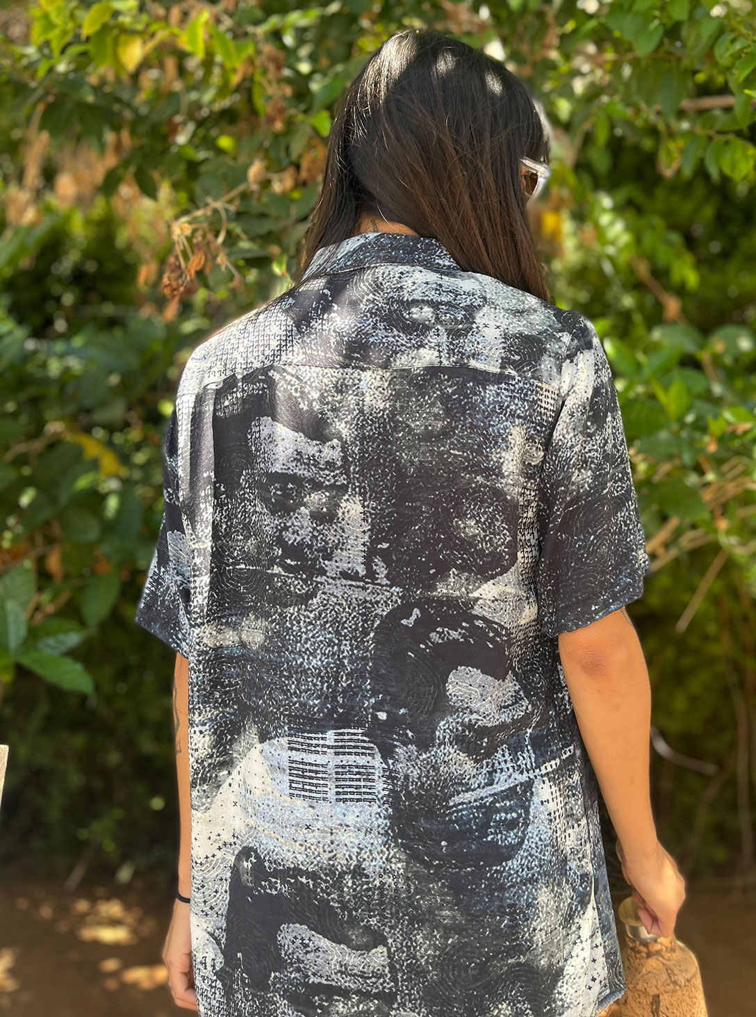 Sumo Waves Button Shirt Blue