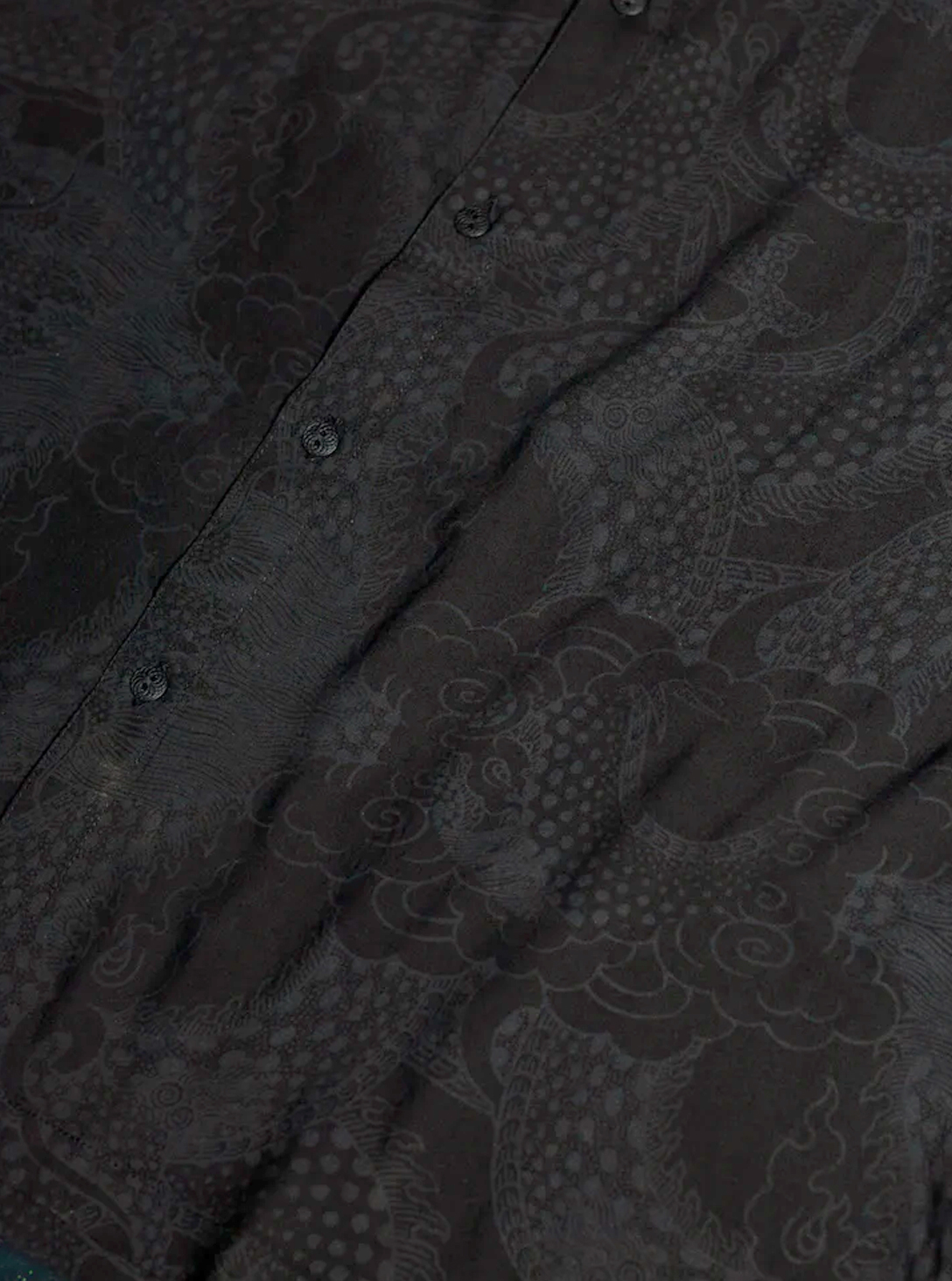 YACXI BAMBOO SHIRT BLACK DRAGONS