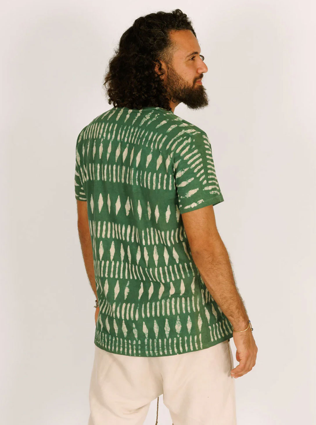BLOCK PRINT T- TRIBLE GREEN