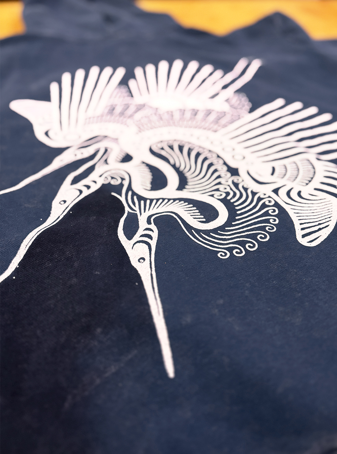 TSURU OVERSIZE WASH  HOOD BLUE