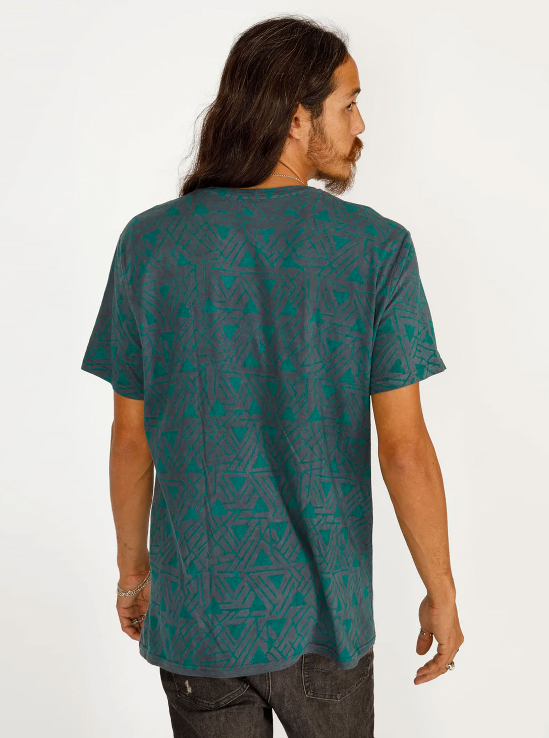 BLOCK PRINT T- BLUE & TURQOUISE