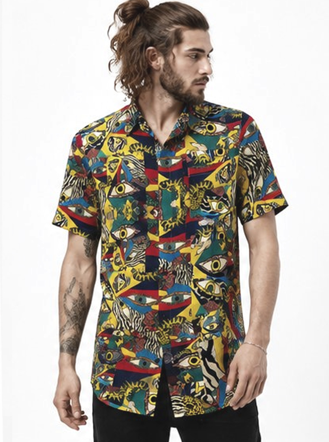ALL EYES ON ME-MEN'S BUTTON SHIRT