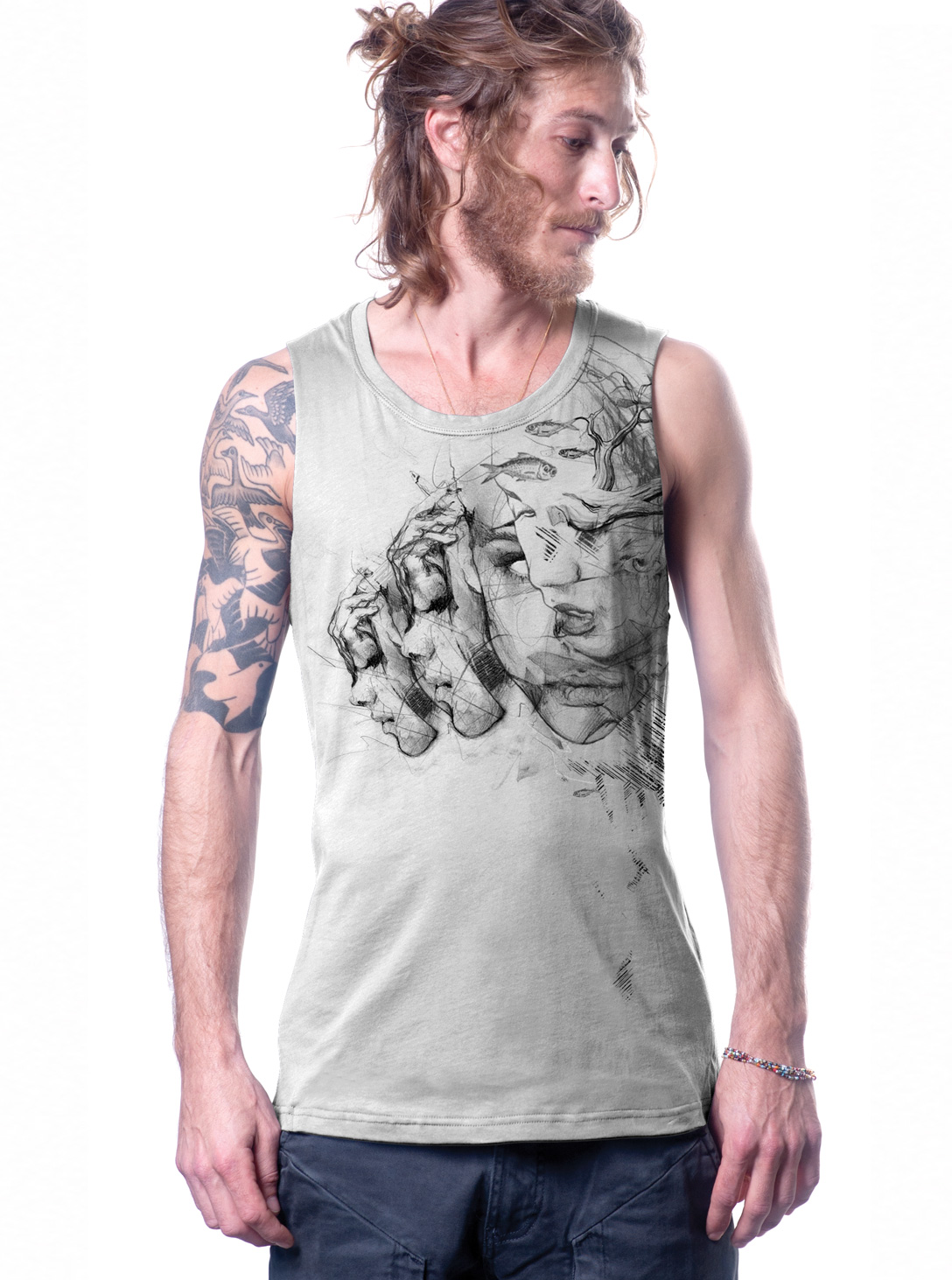 ATLANTIS MEN TANK TOP WHITE