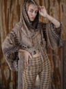 Baby Ra Cowel Kimono Top COFFEE 