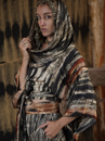 Baby Ra Cowel Kimono Top GREY SPLASH 