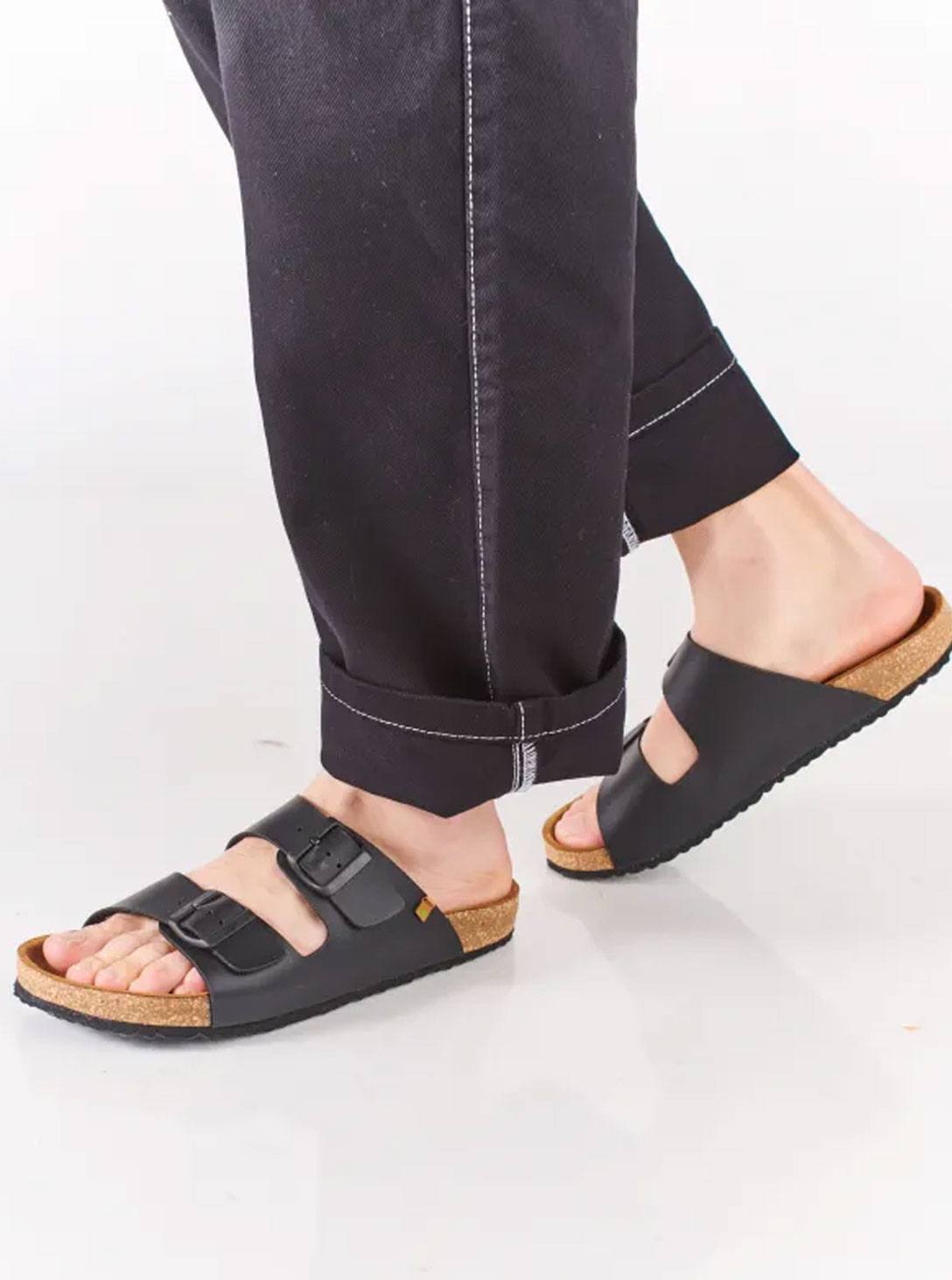 Waraje Vegan FLIP FLOPS BLACK