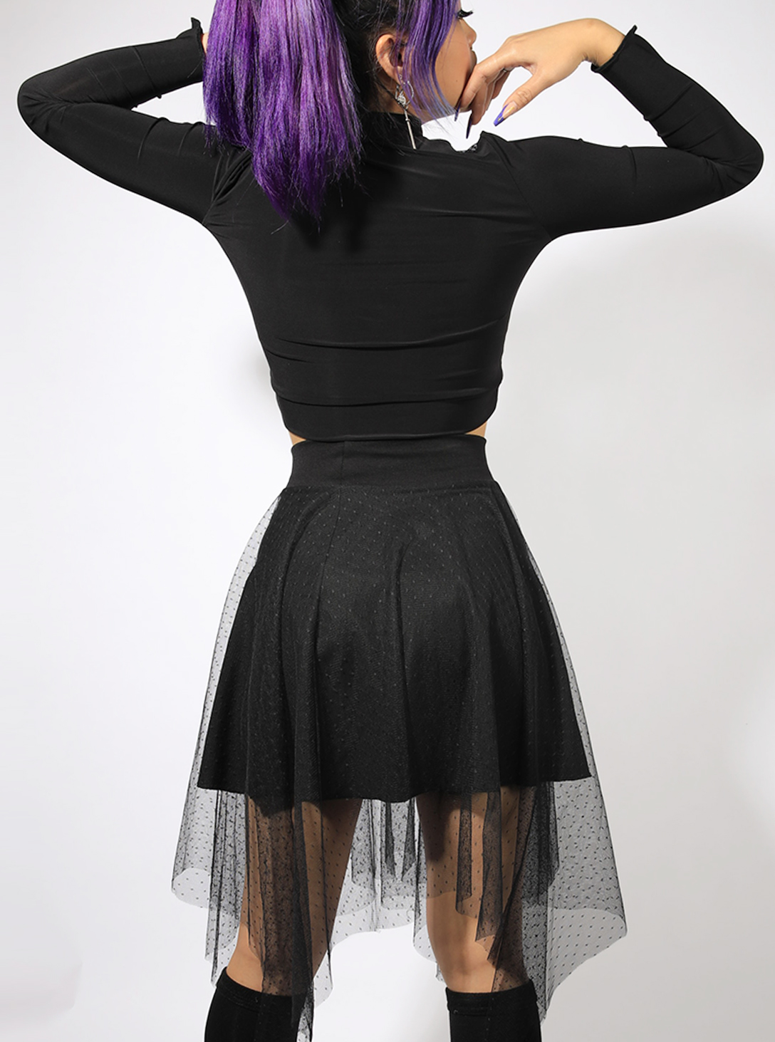 DARK PIXIE WOMEN'S SKIRT-BLACK