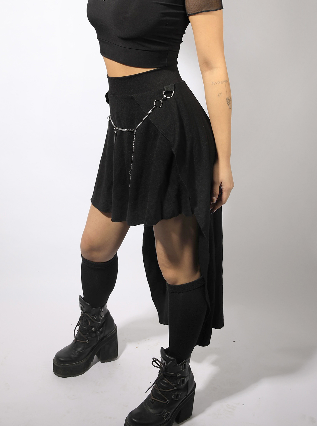 CHAINS WOMEN'S SKIRT -BLACK