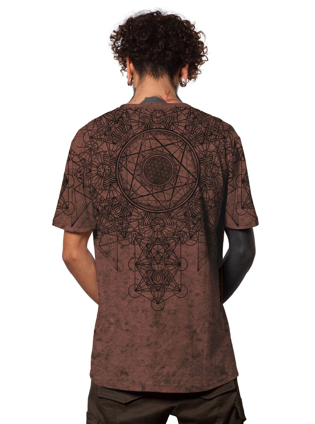 GRID THEORY T-SHIRT TIE DYE BROWN