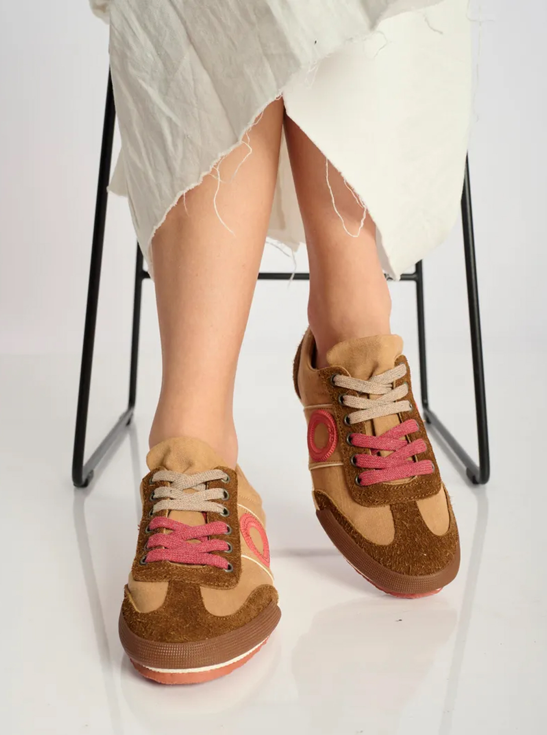  MAY WOMEM'S CANVAS sneakers BROWN