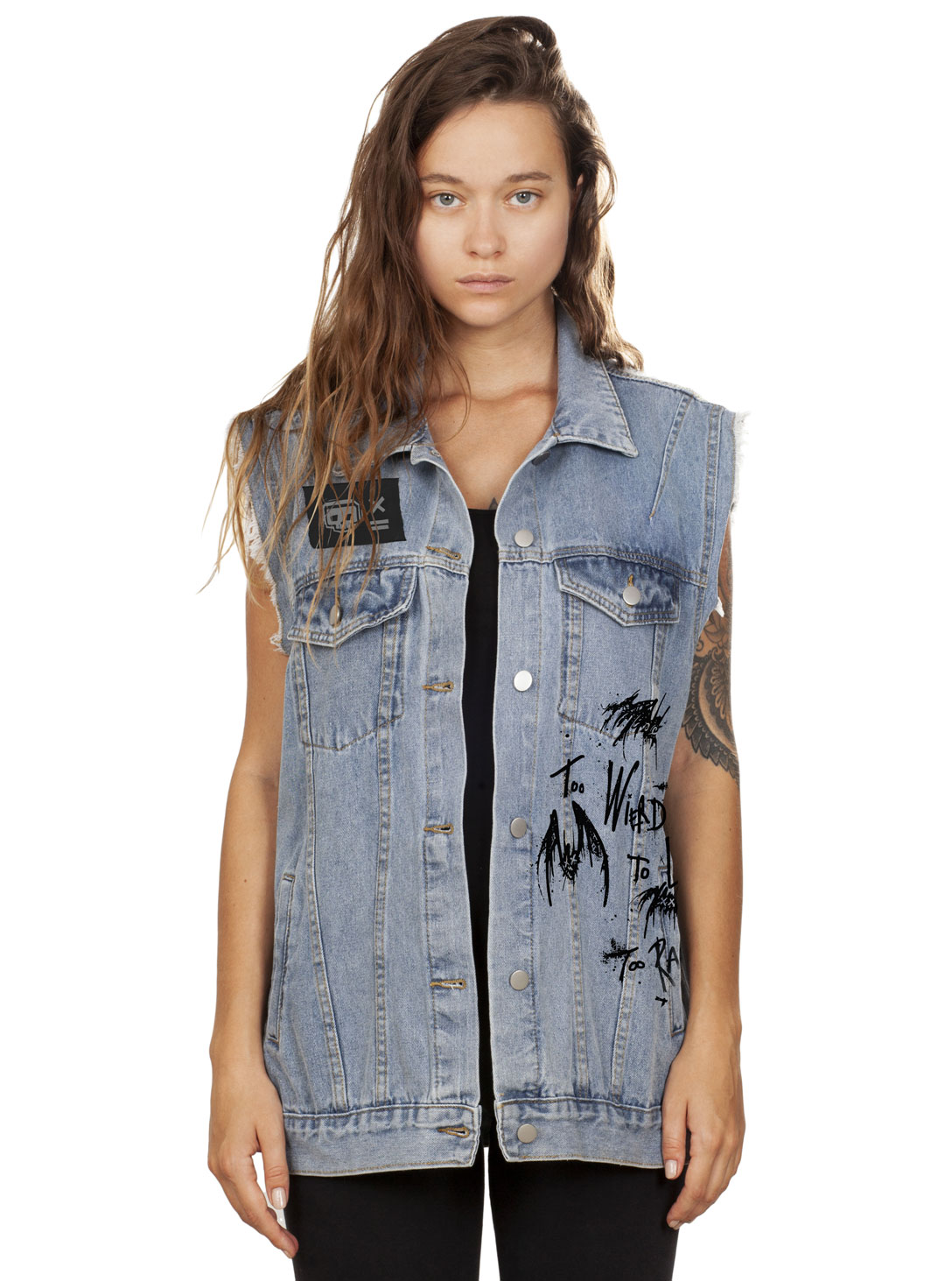 CHINI VEST BLUE DENIM