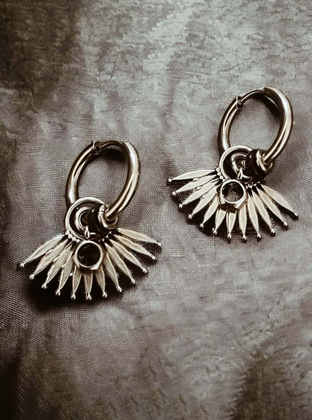 egyptian caper earrings