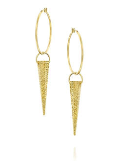CONE PLAITED HOOP EARRINGS