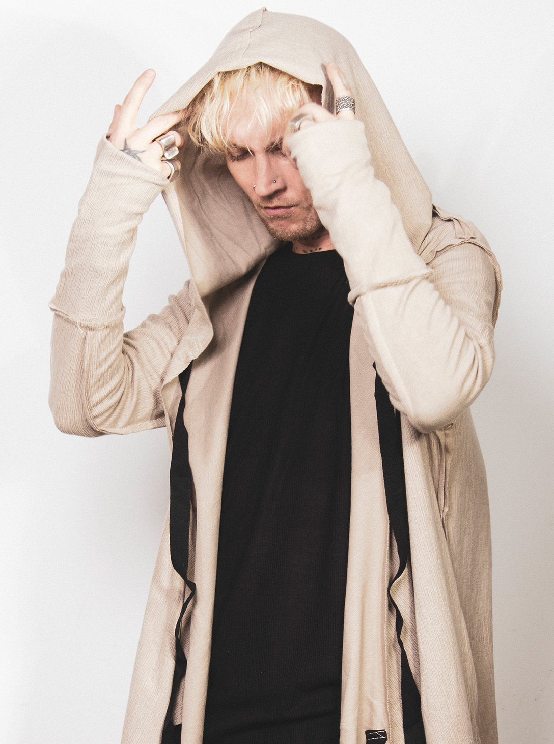 CRIME MEN HOOD BEIGE