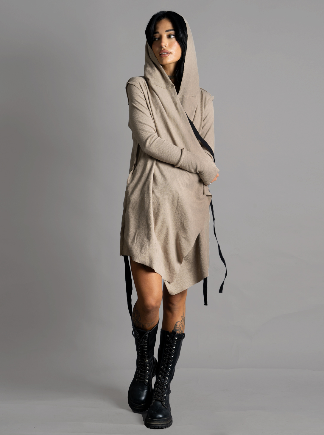 Crime WOMEN HOOD BEIGE