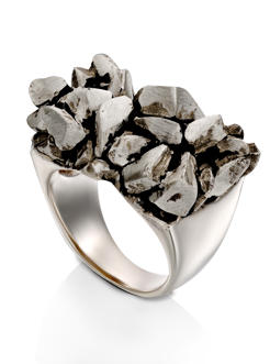 crystal silver ring