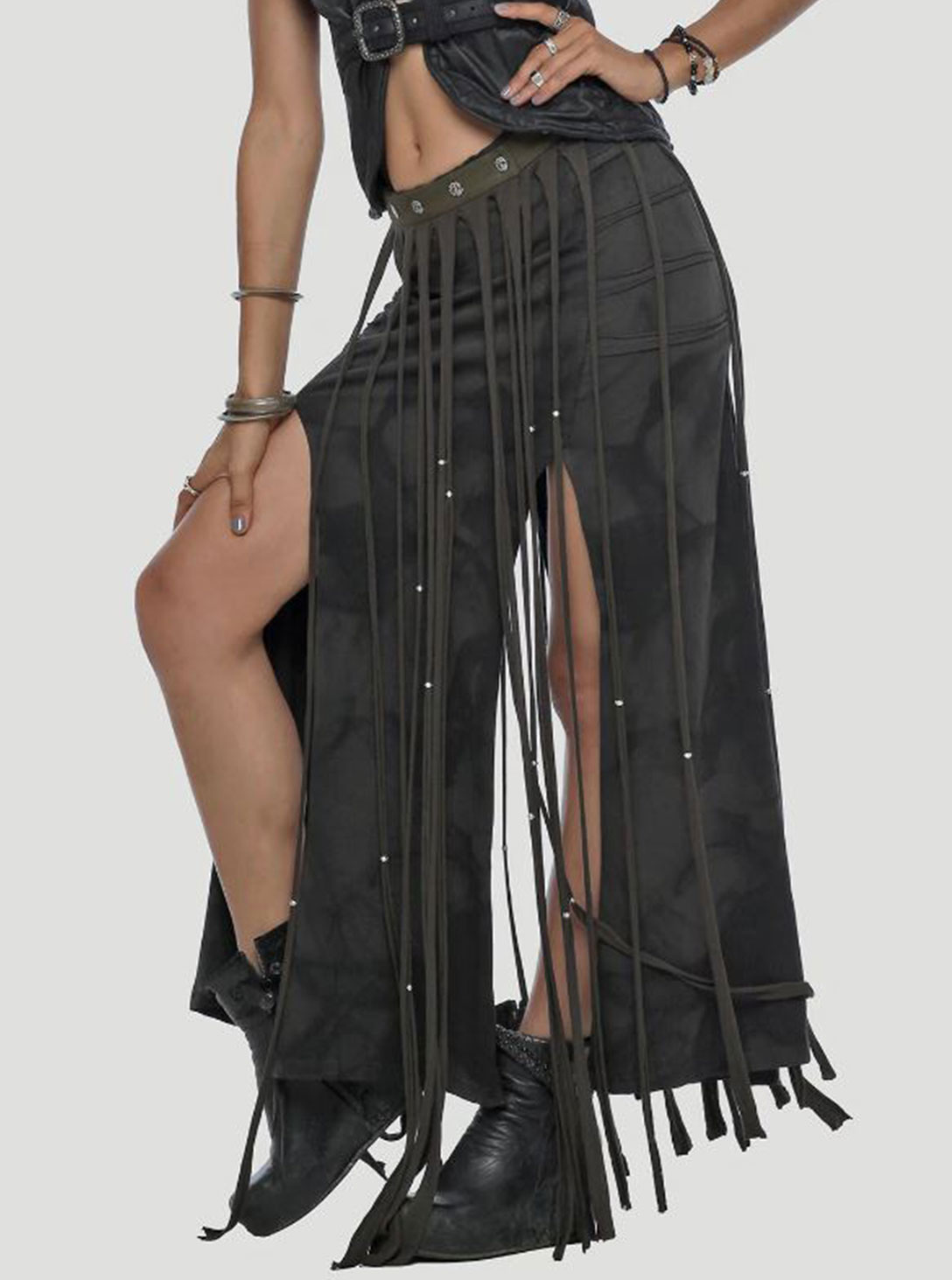 SPLICE SKIRTED DARK OLIVE