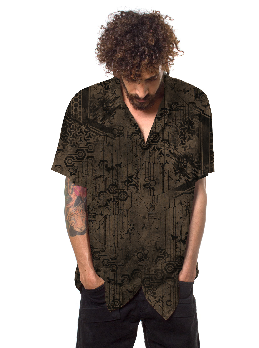 DEA BROWN MEN'S BUTTON SHIRT