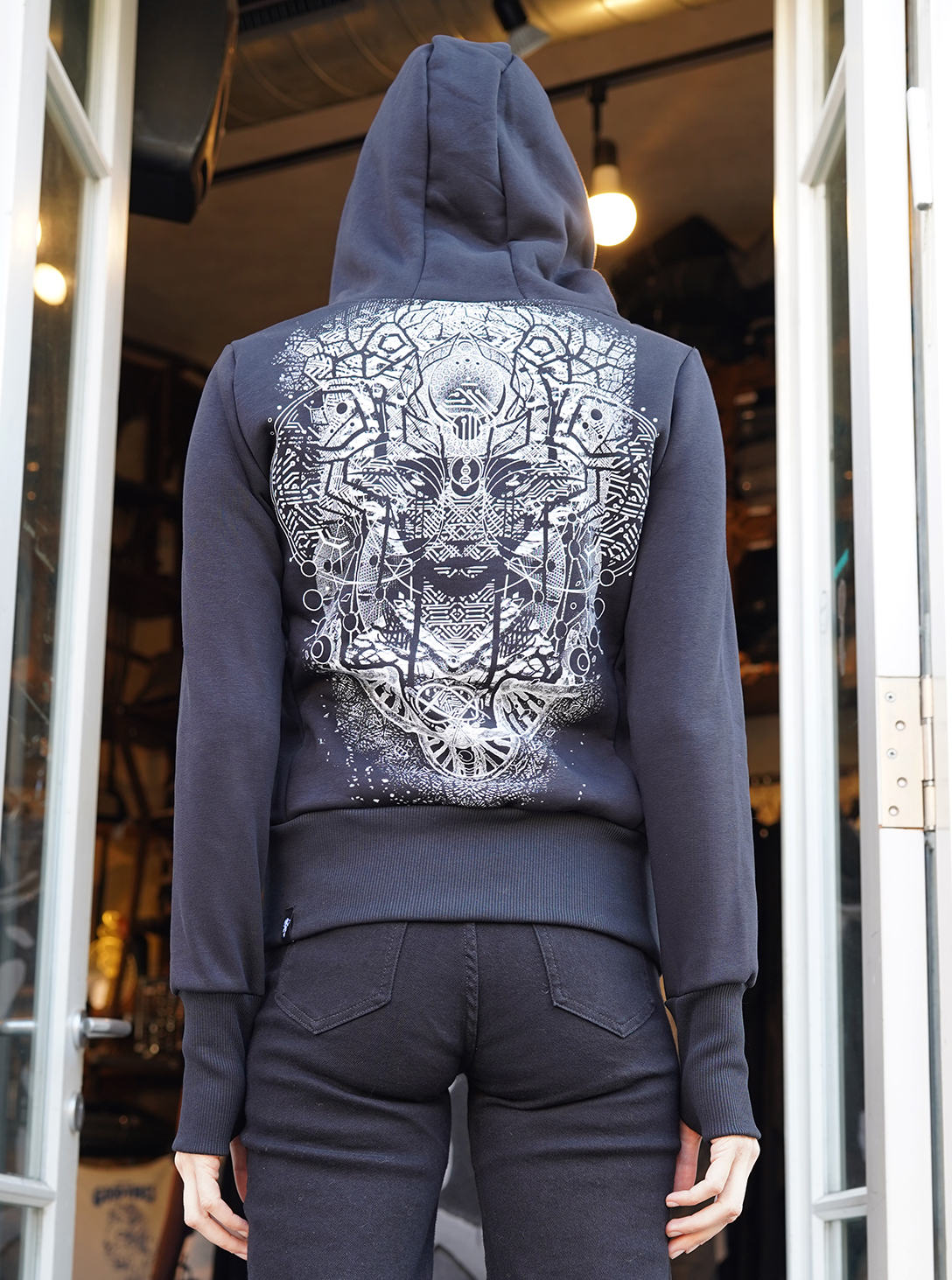 Digital Nature Black Hoodie 