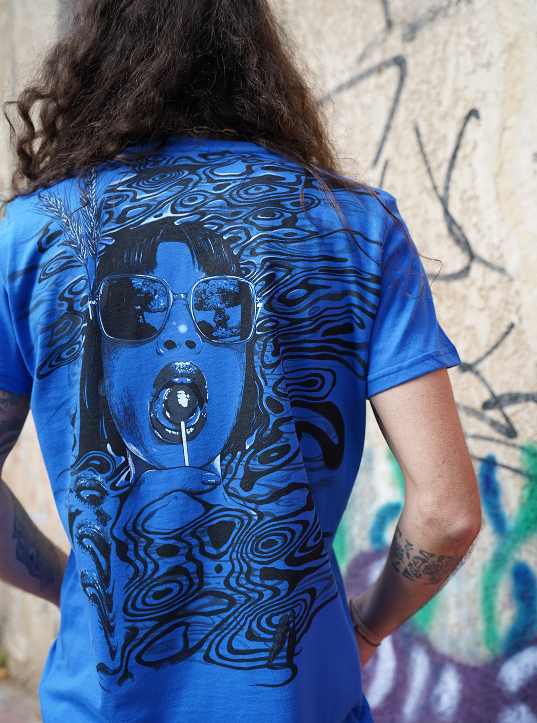 DROP ACID NOT BOMBS BLUE