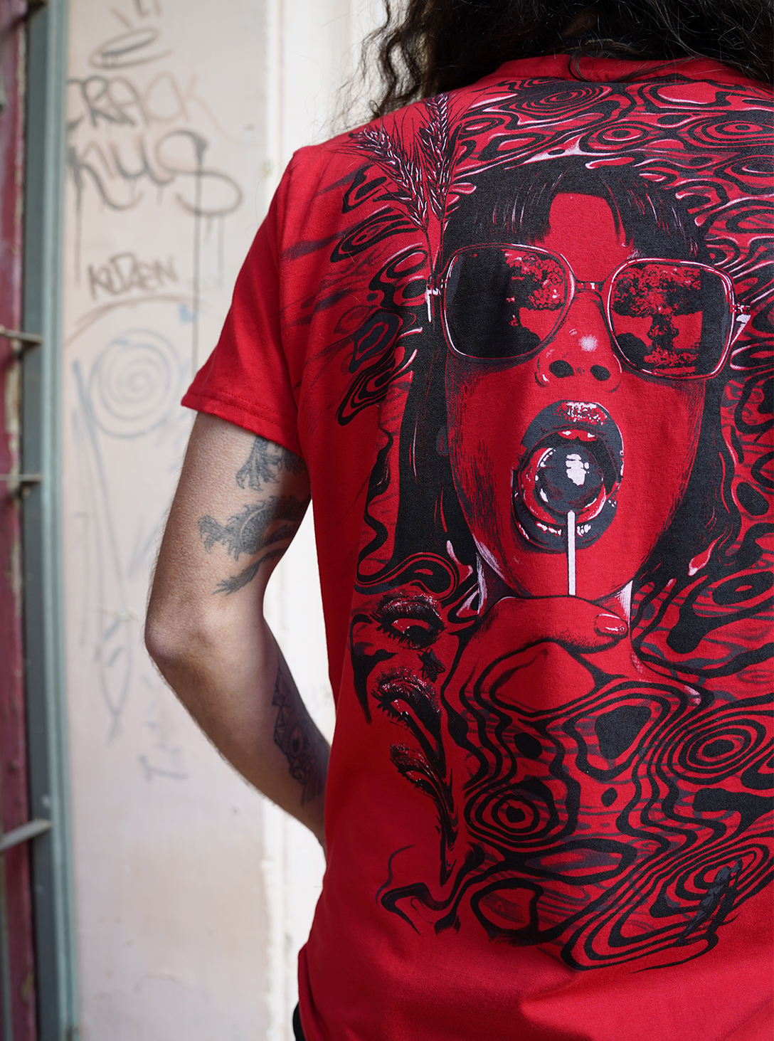 DROP ACID NOT BOMBS RED