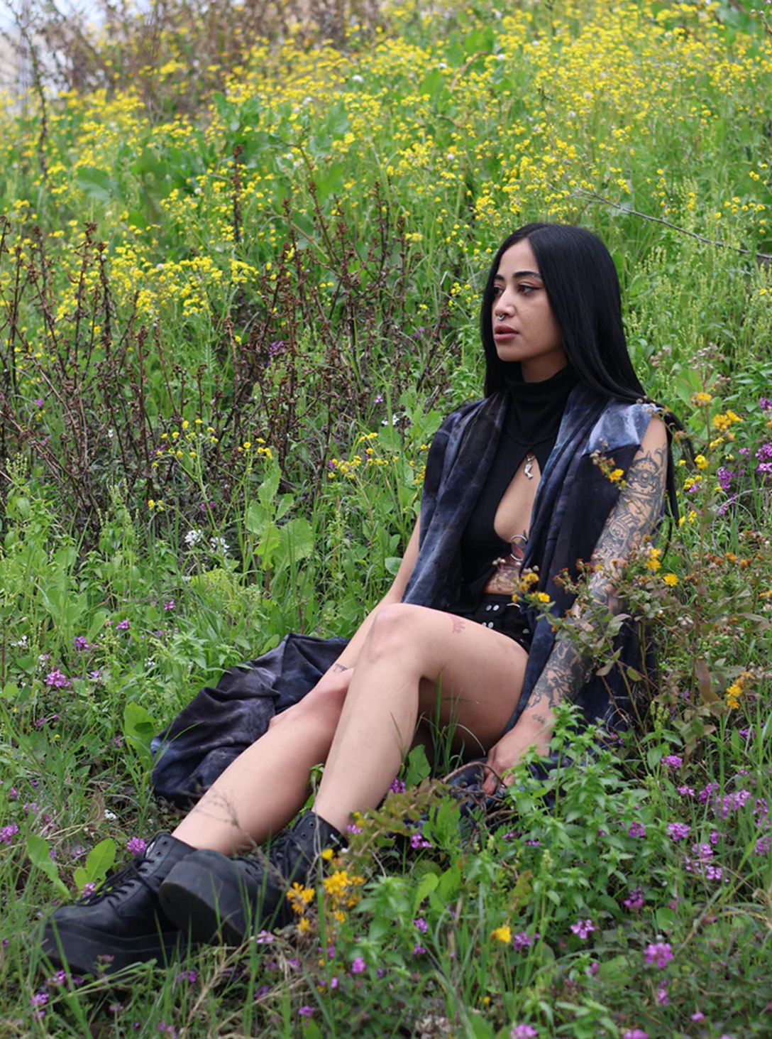 Desert Warrior OVERSIZE WOMEN Vest WASH BLACK 