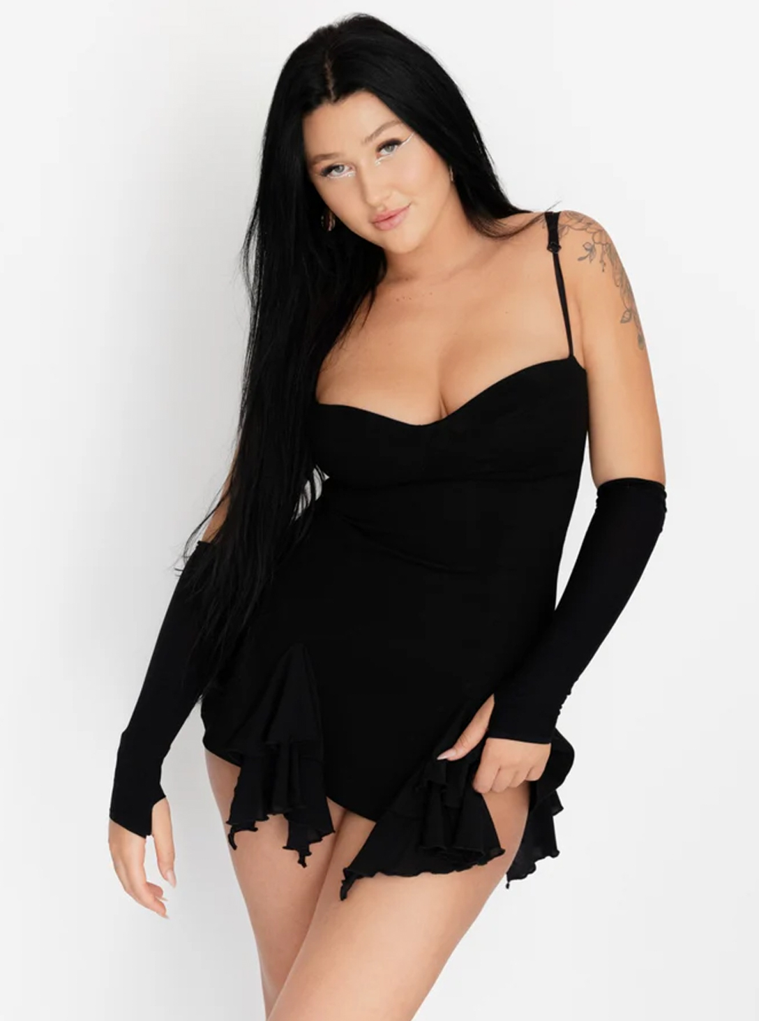 FAIRY CUP MINI DRESS BLACK