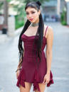 FAIRY CUP DRESS BORDEAUX