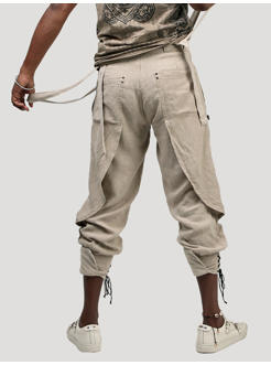FREDDY MEN PANTS WITH STRAPS NATURAL