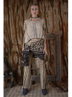 FOLK TOP zebra gold