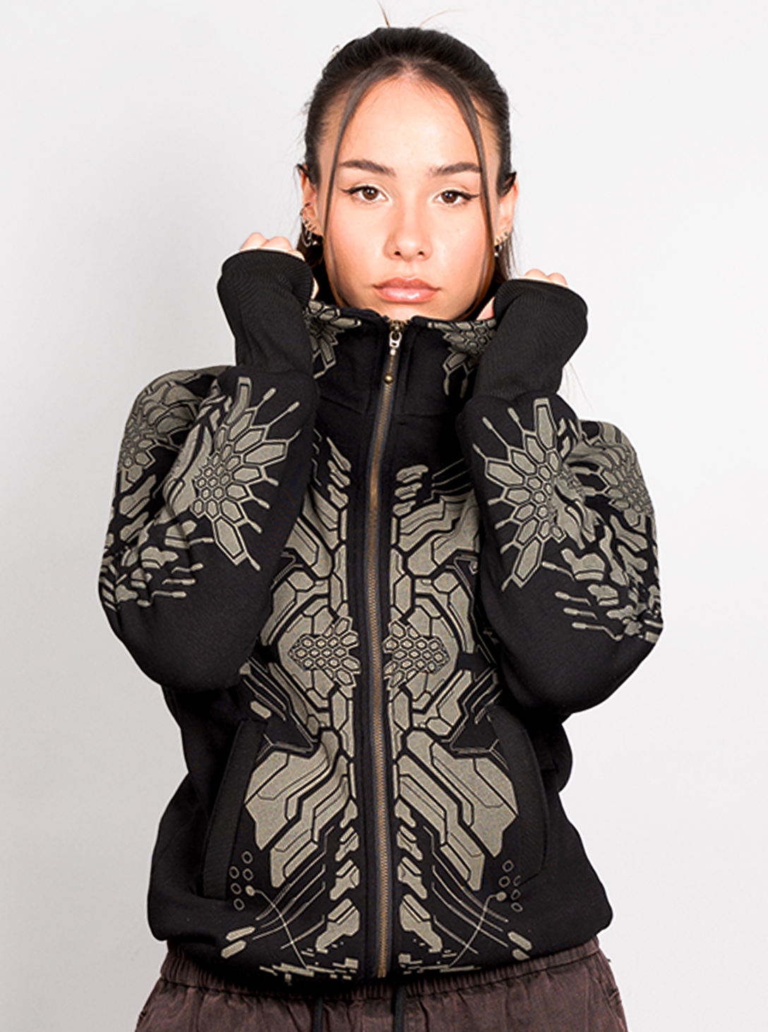 FUSHICHO WOMEN'S HOOD Black 