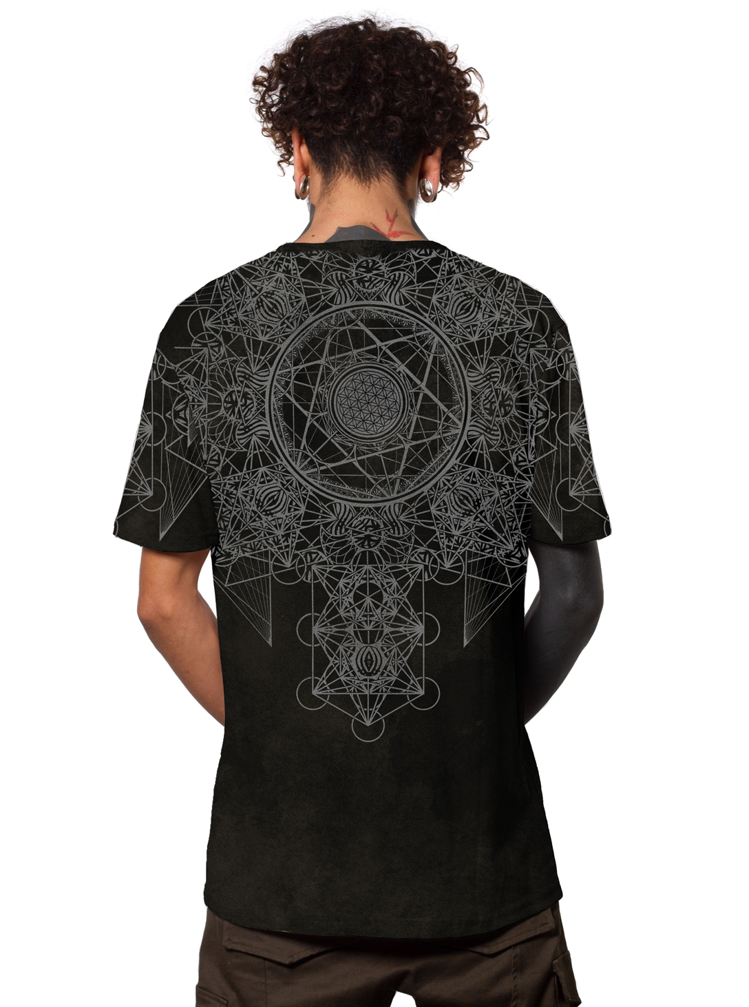 GRID THEORY T-SHIRT TIE DYE BLACK TEXTURE 