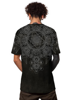 GRID THEORY T-SHIRT TIE DYE BLACK TEXTURE