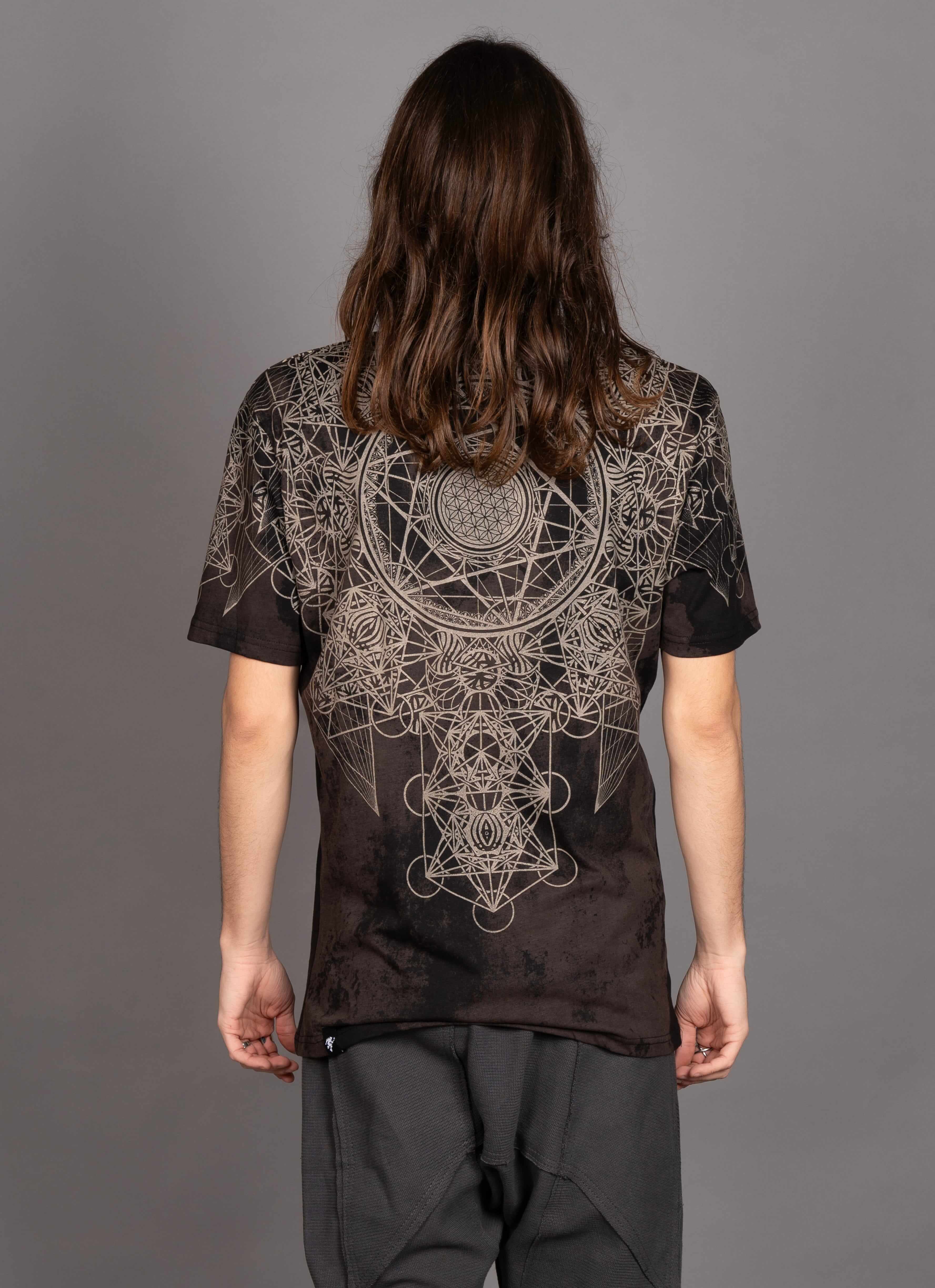 GRID THEORY T-SHIRT TIE DYE BLACK TEXTURE 