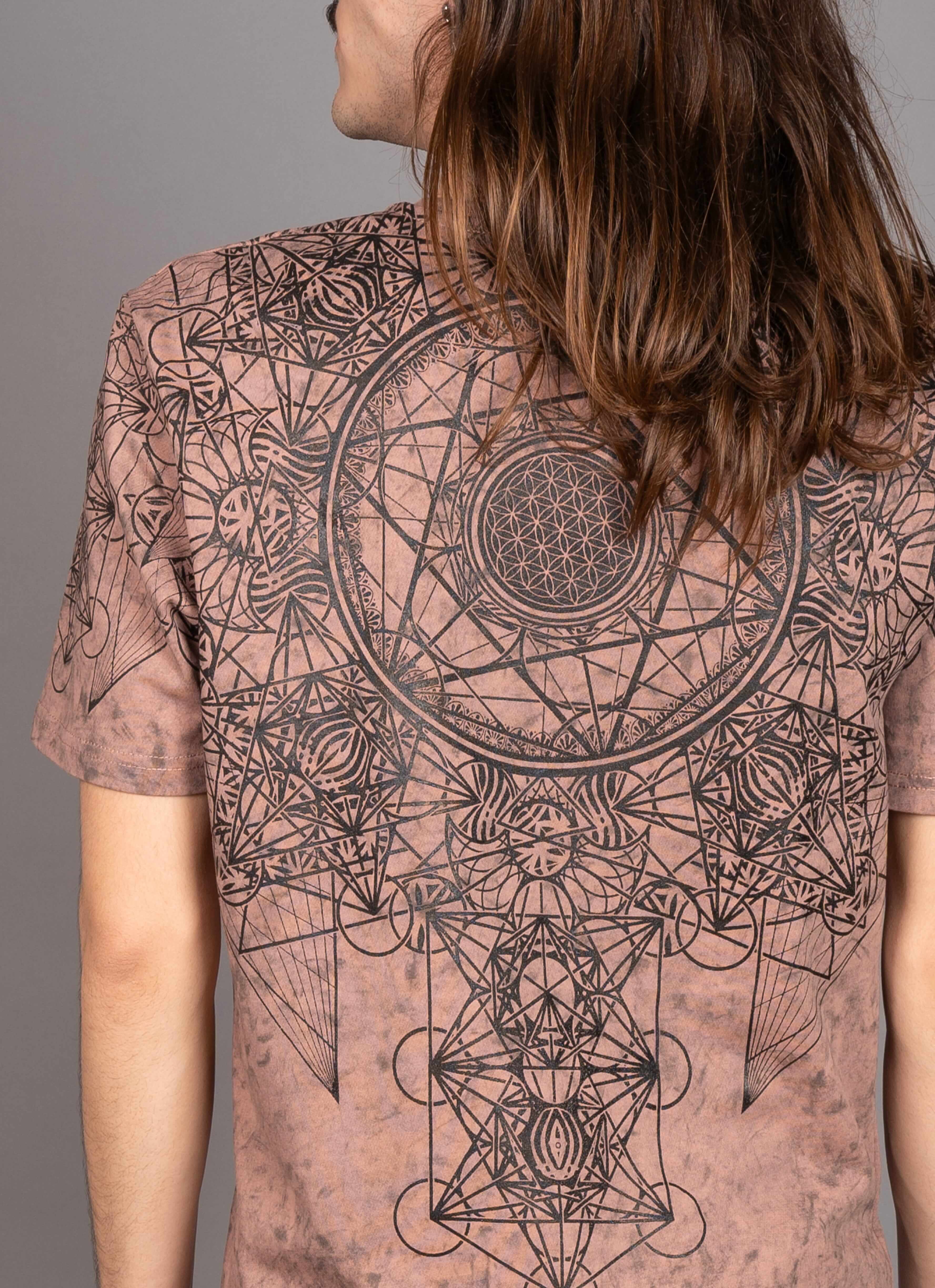 GRID THEORY MEN'S T-SHIRT TIE DYE BROWN