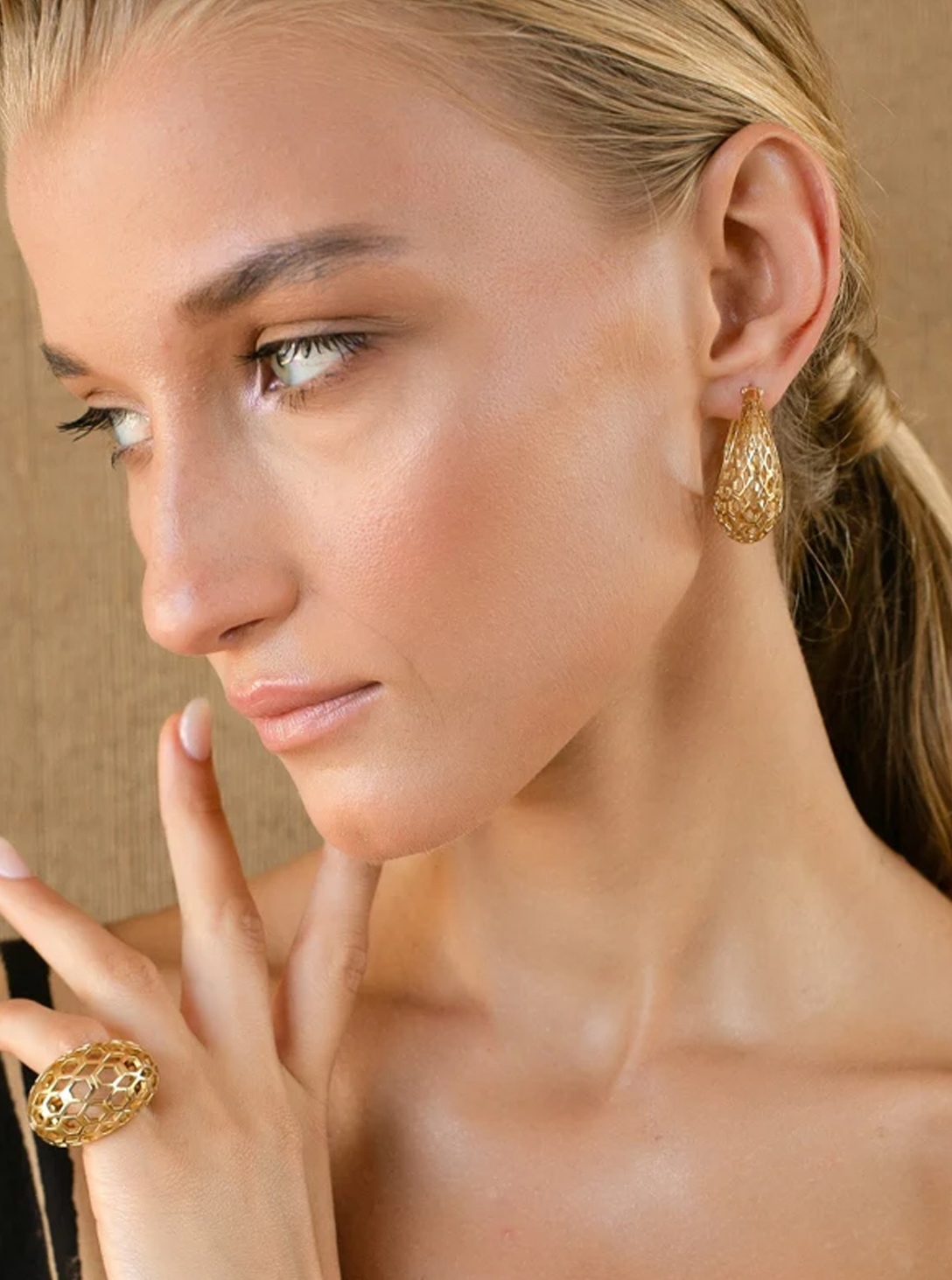 HIVE PLATED EARRINGS 