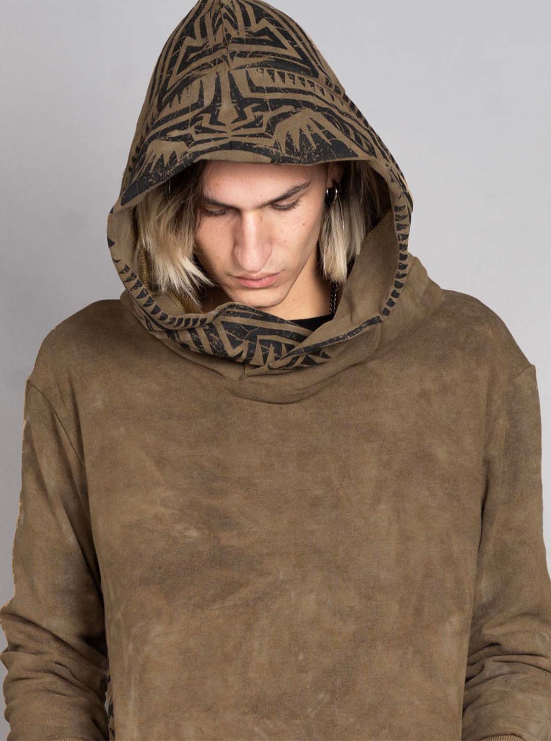 HORIZON HOODIE OLIVE TIE DYE