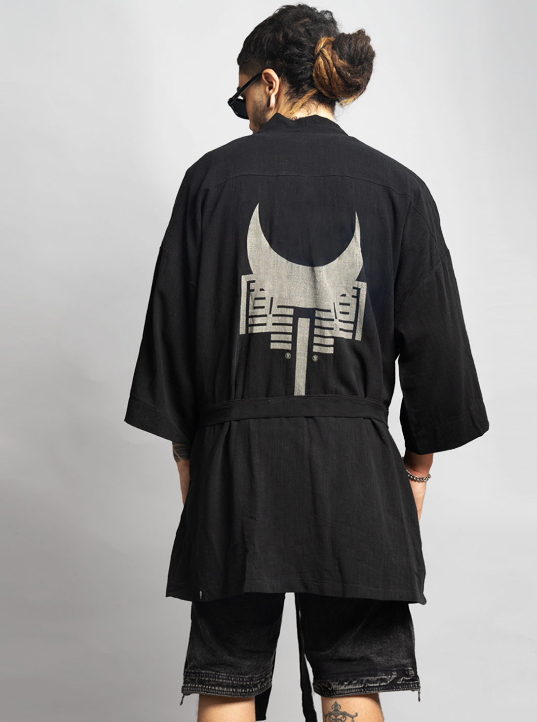 HOSHI MIDI MEN KIMONO  BLACK
