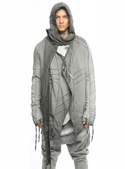 KAPSONLU CARDIGAN GREY