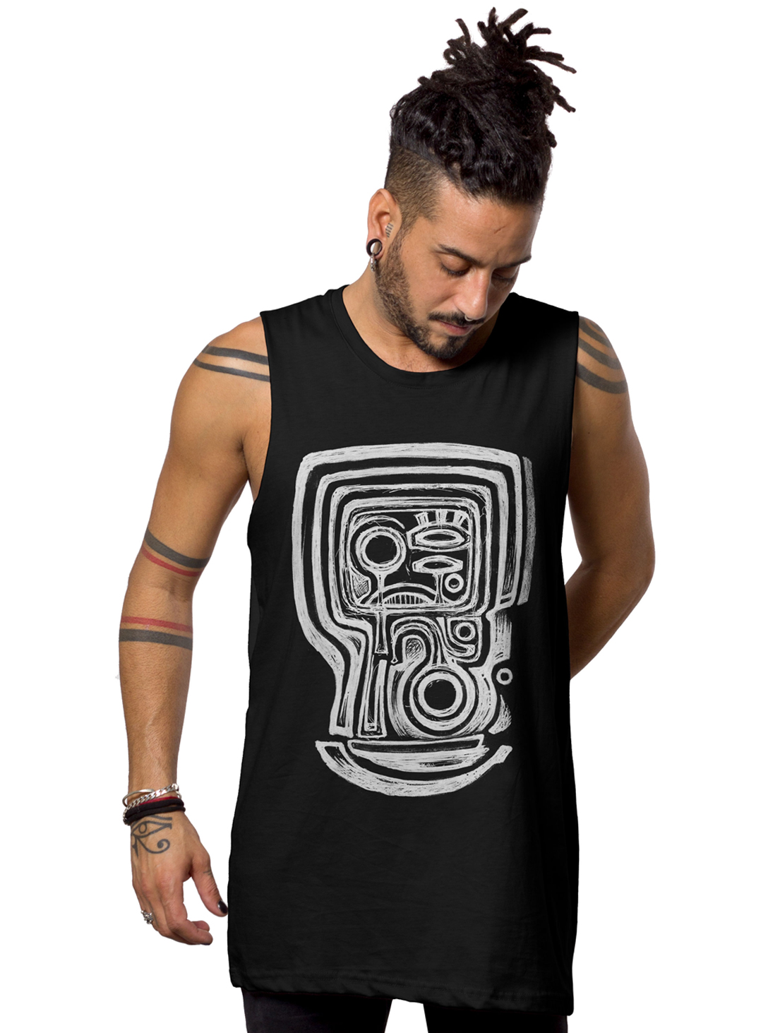MAKOO BLACK-MEN TANK TOP