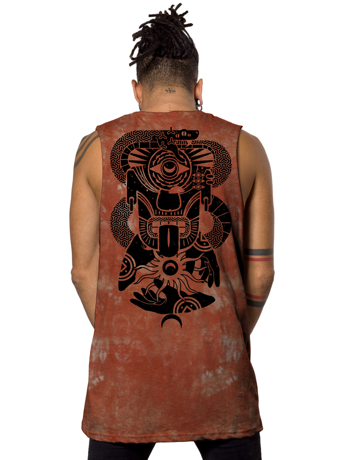 MIKO ORNAGE TIE DYE- MEN TANK TOP