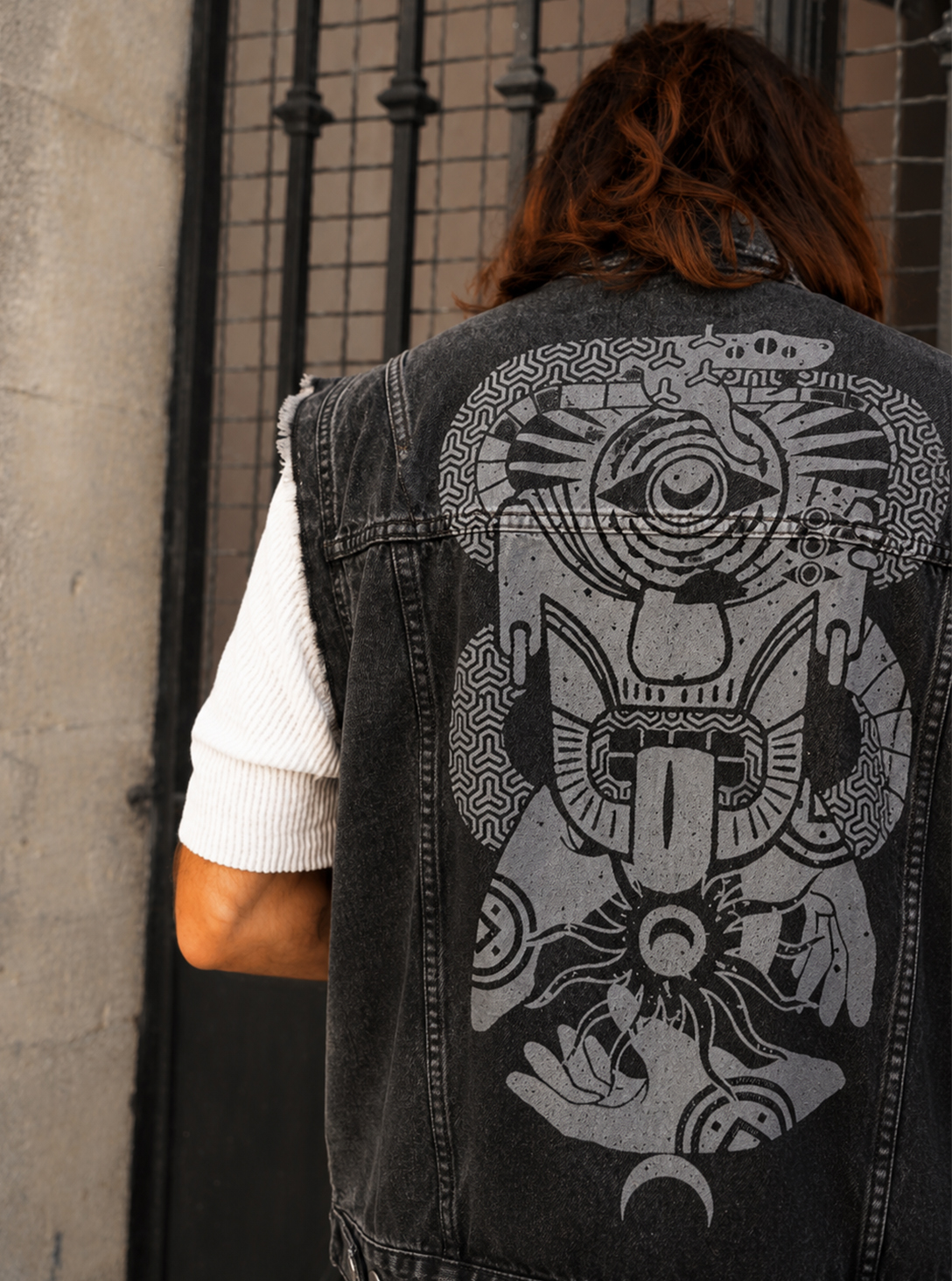 MIKO MEN'S BLACK DENIM VEST
