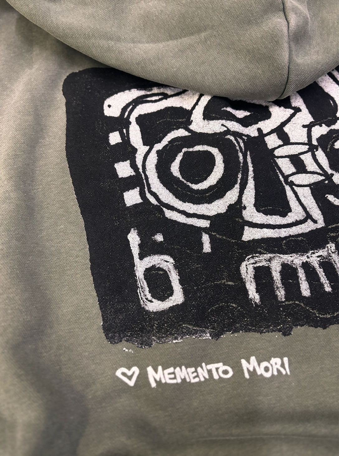 MOMENTO MORI WASH HOOD OLIVE