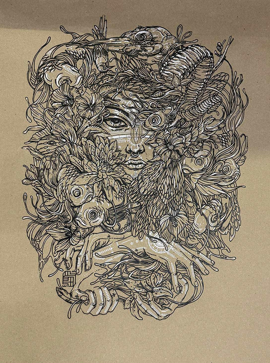 MUSHI MASTER HAND MADE PRINT 