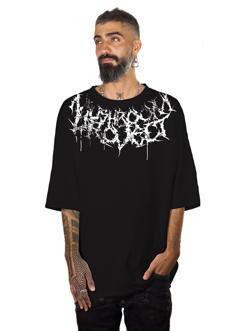 MUSHROOM PROJECT MEN OVERSIZE T-SHIRT BLACK