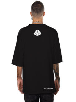 MUSHROOM PROJECT MEN OVERSIZE T-SHIRT BLACK