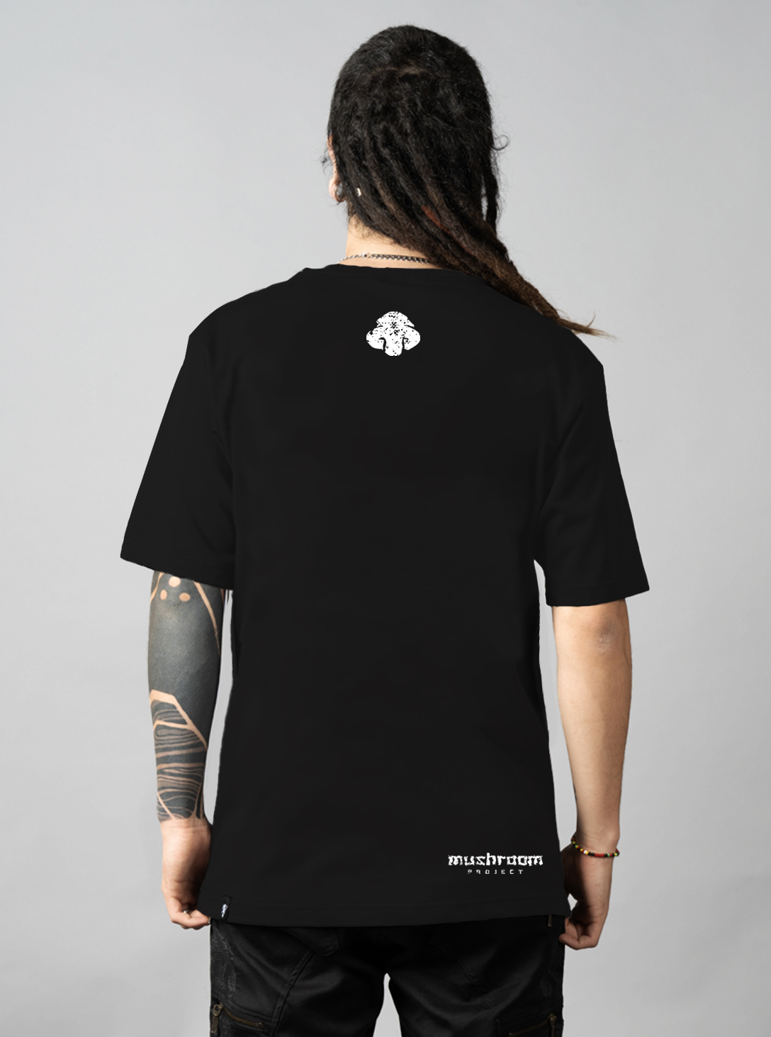 MUSHROOM PROJECT MEN OVERSIZE T-SHIRT BLACK