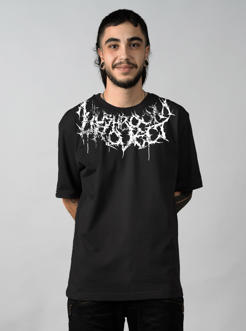 MUSHROOM PROJECT MEN OVERSIZE T-SHIRT BLACK